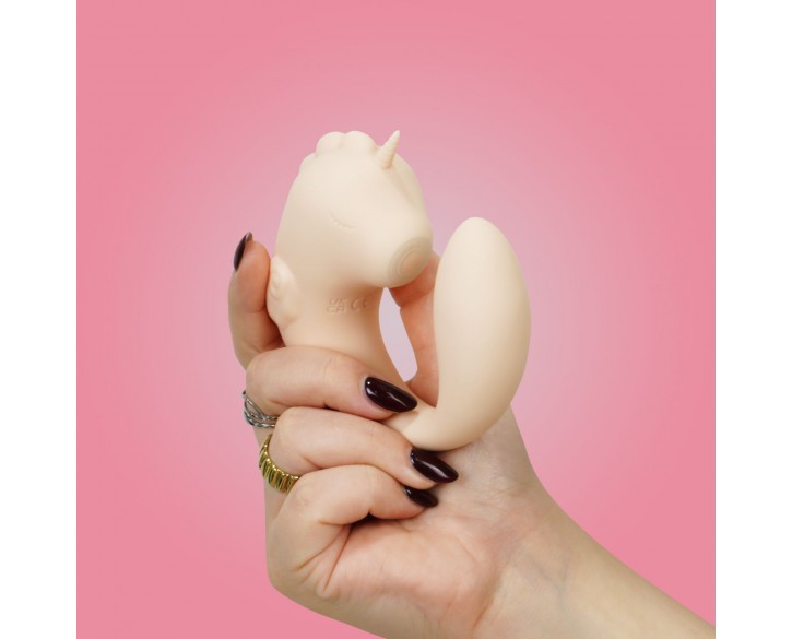 Вібратор-єдиноріжка Unihorn – C Horse – Coral Throb, вагінально-кліторальна стимуляція, 2 мотори по 10 режимів