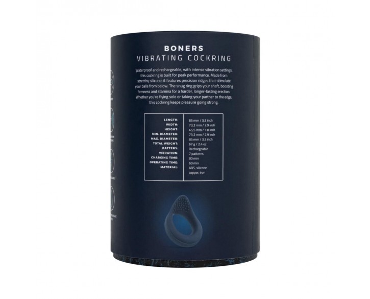 Ерекційне кільце Boners Vibrating Cock Ring with Perineum Stimulation