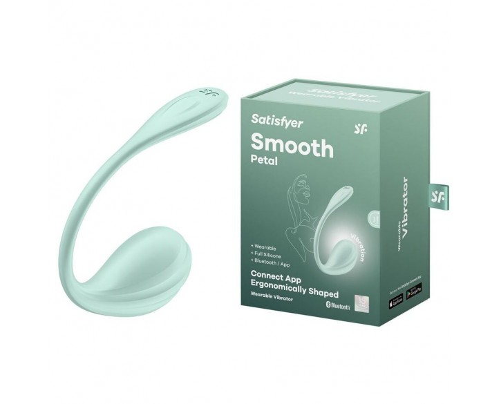 Смарт-віброяйце Satisfyer Smooth Petal Connect App Mint