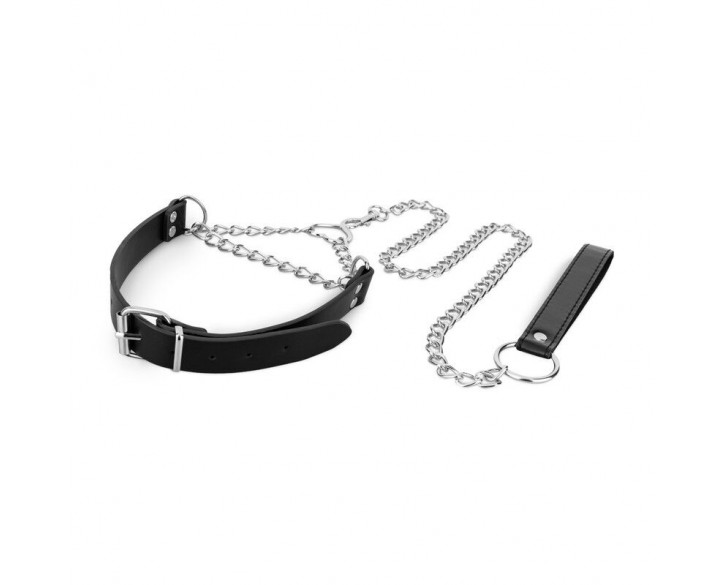 Нашийник з повідцем Bedroom Fantasies: Collar with Chain - Silver