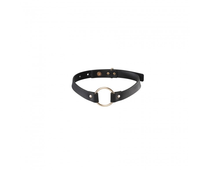 Чокер з екошкіри Bijoux Indiscrets Maze – Single Choker Black