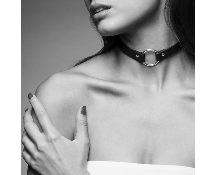 Чокер з екошкіри Bijoux Indiscrets Maze – Single Choker Black