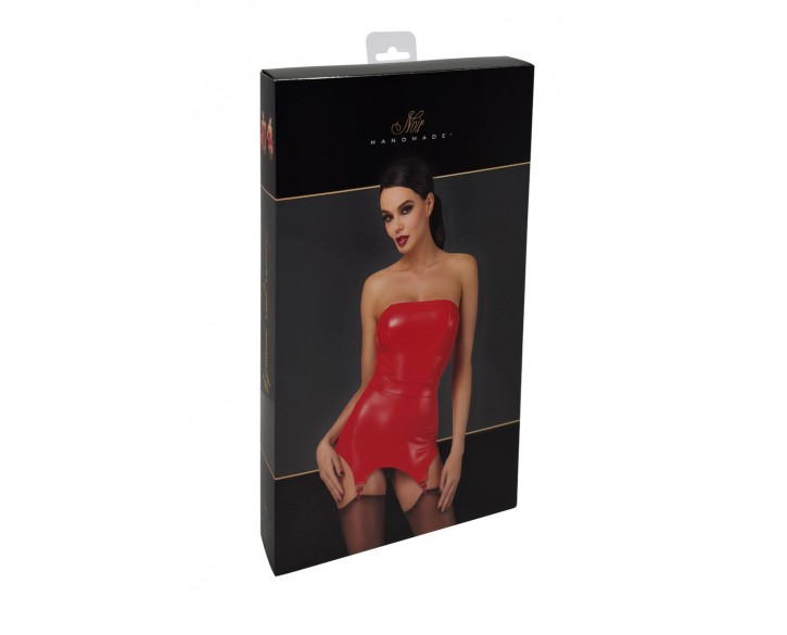 Корсет з підв'язками для панчіх Noir Handmade F368 Bombshell Fierce Corset-belt Red M