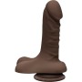 Фалоімітатор Doc Johnson The D - Super D - 6 Inch With Balls - ULTRASKYN - Chocolate, діаметр 3,8 см