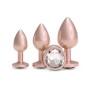 Набір анальних пробок NS Novelties Rear Assets - Trainer Kit - Iridescent Champagne - Clear Gem
