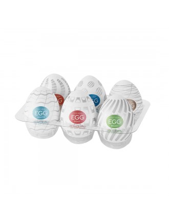 Набір мастурбаторів-яєць Tenga Egg New Standard Pack (6 яєць)