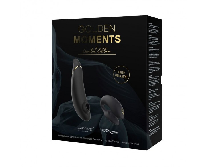 Преміальний подарунковий набір Golden Moments: Womanizer Premium та We-Vibe Chorus Black