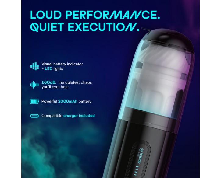 Смарт-мастурбатор Kaotik Labs The Shockwave, режим edging, імітація фрикцій