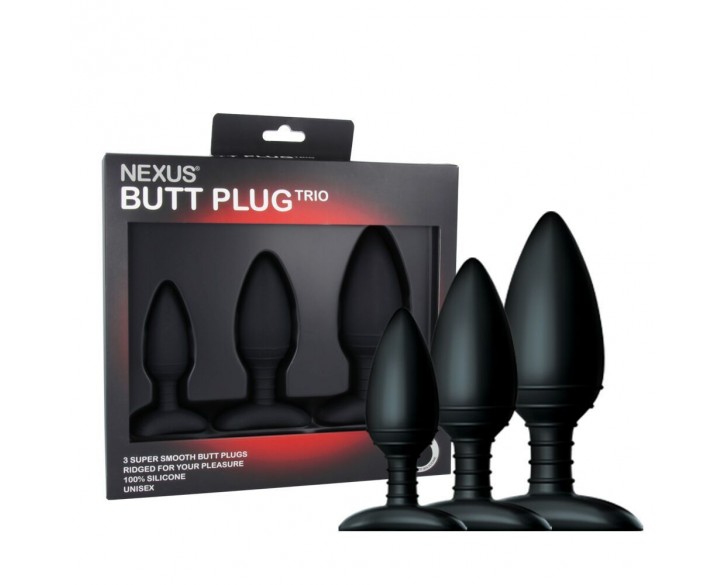 Набір анальних пробок Nexus Butt Plug Trio, макс. діаметр 3–4–5 см