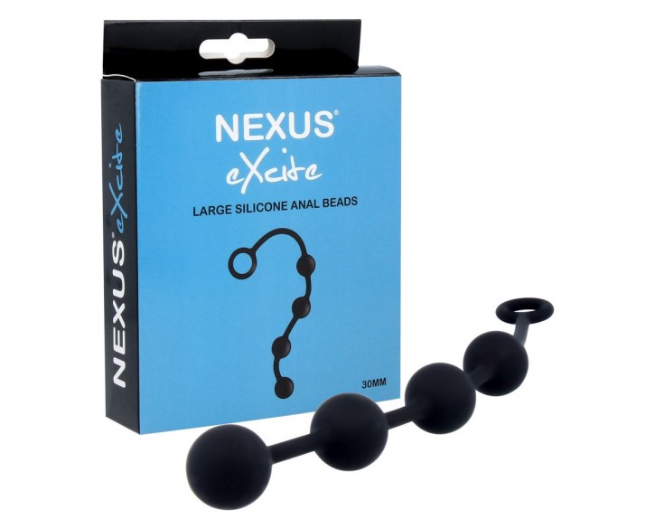 Анальні кульки Nexus Excite Large Anal Beads, силікон, макс. діаметр 3 см