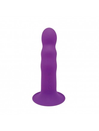 Двошаровий ділдо з вібрацією Adrien Lastic Hitsens 3 Purple, відмінно для страпона, діаметр 4 см, до