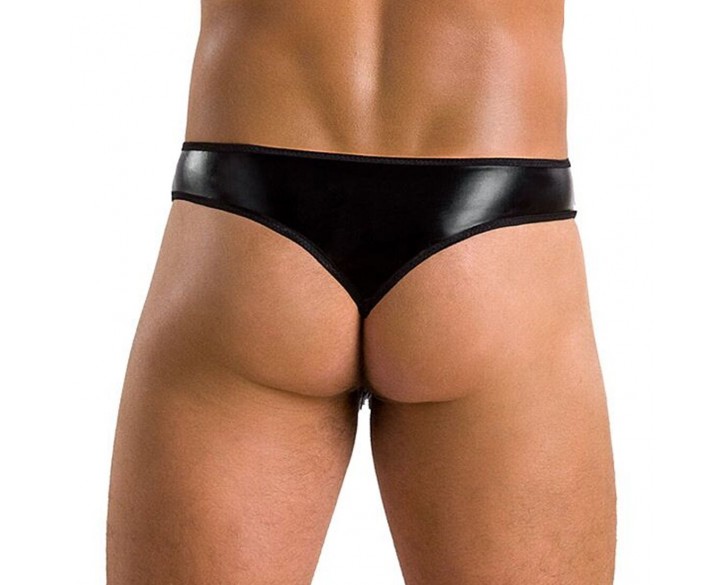 Чоловічі стринги Passion 033 Thong Paul L/XL Black, під латекс