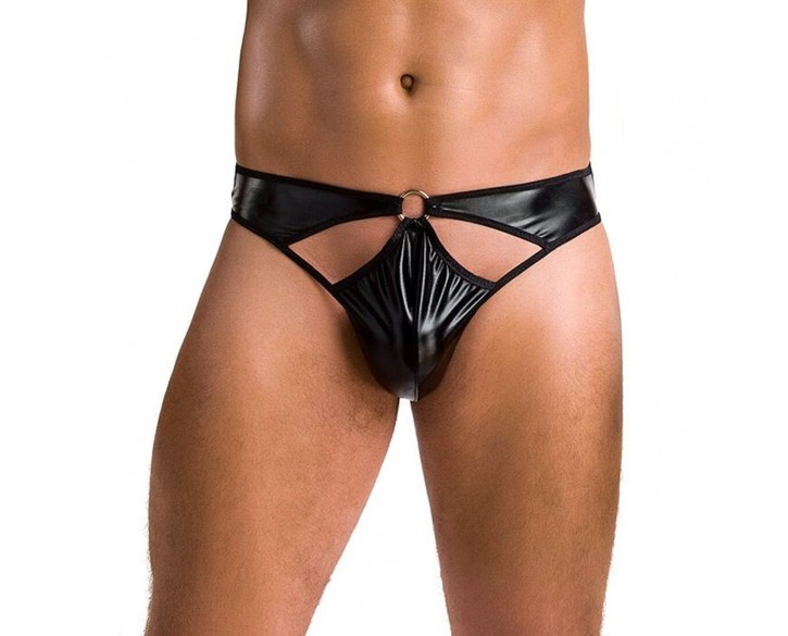 Чоловічі стринги Passion 033 Thong Paul L/XL Black, під латекс