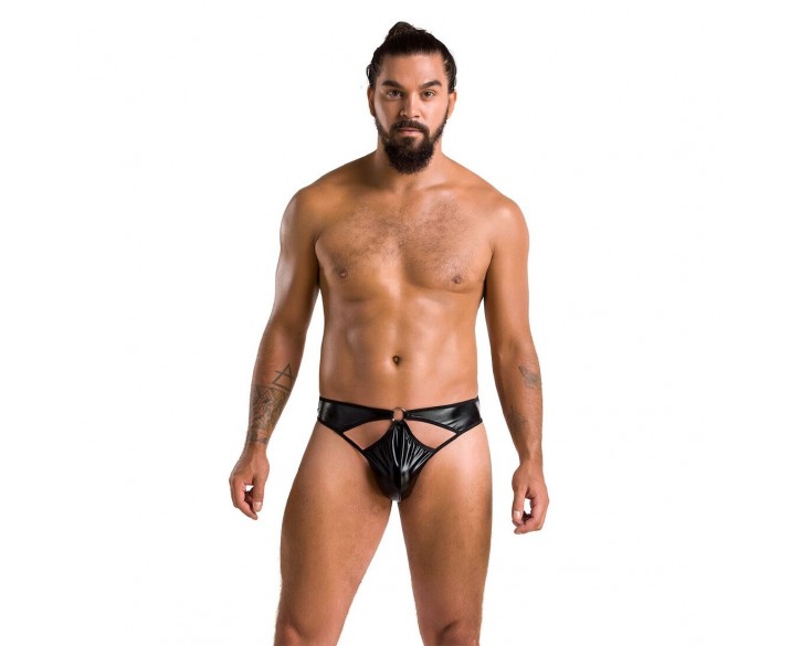 Чоловічі стринги Passion 033 Thong Paul L/XL Black, під латекс