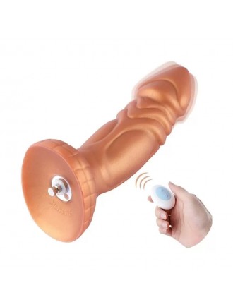 Силіконовий дилдо з вібрацією Hismith Slightly Curved Vibrating Silicone Dildo Monster Series