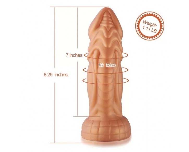 Силіконовий дилдо з вібрацією Hismith Slightly Curved Vibrating Silicone Dildo Monster Series