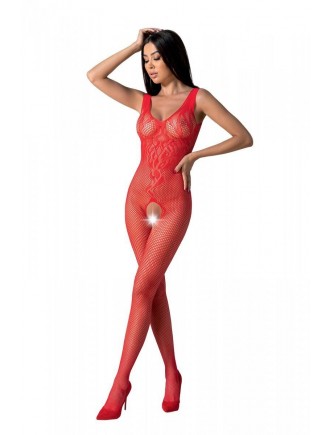 Бодістокінг з крилами Passion BS098 One Size, red, середня сітка, відкритий доступ