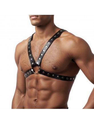 Чоловіча портупея Art of Sex - Spartacus, екошкіра, колір чорний, розмір XS-M