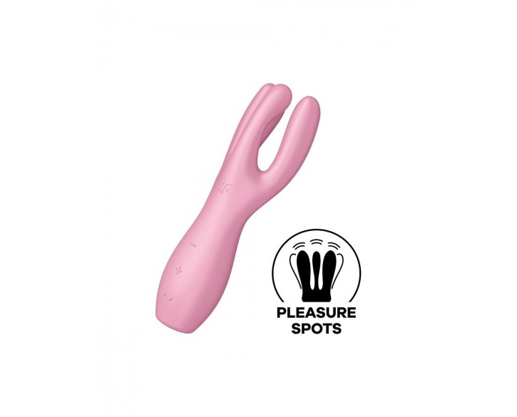 Кліторальний вібратор Satisfyer Threesome 3 Pink з трьома пальчиками