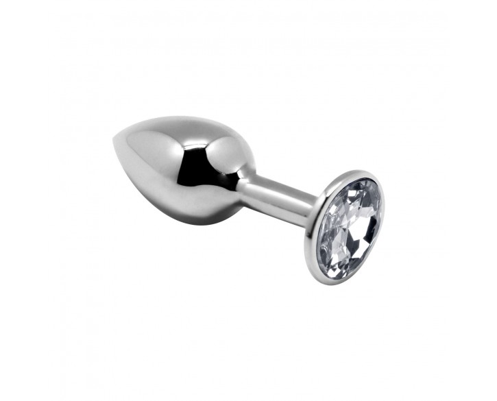 Металева анальна пробка з кристалом Alive Mini Metal Butt Plug White M