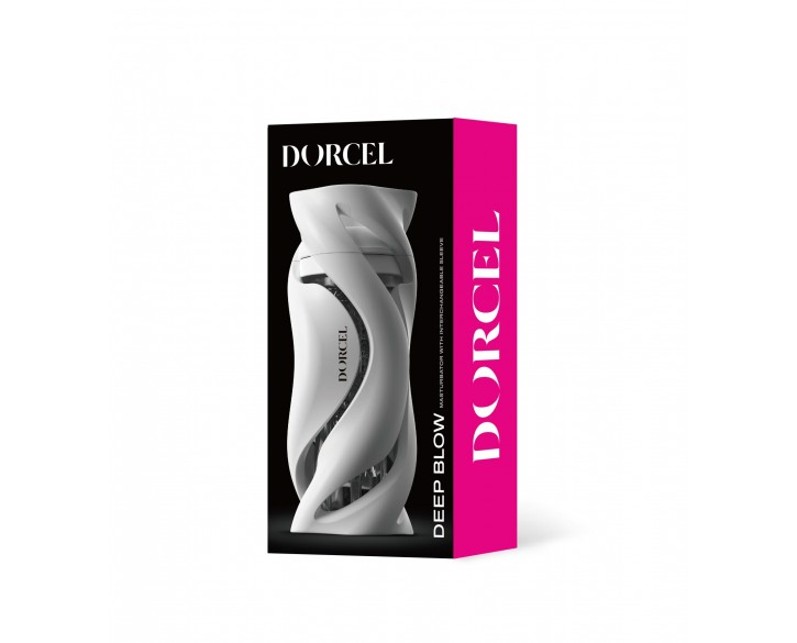 Мастурбатор Dorcel DEEP BLOW WHITE, подвійне використання