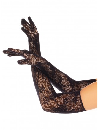 Мітенки Leg Avenue Lace Opera Length Gloves Black