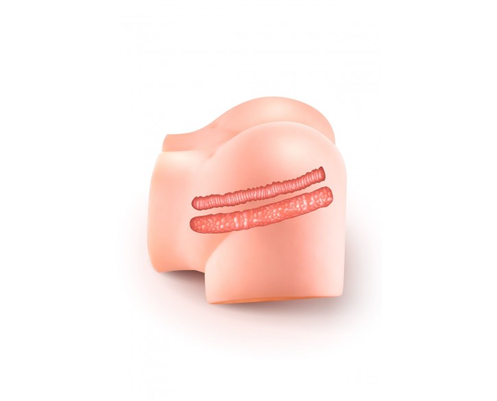 Смоктальна вагіна-мастурбатор Real Body Real Sophia, вагіна та анус, з вібрацією і звуком