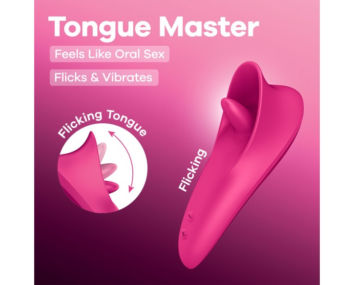 Вібростимулятор для клітора Satisfyer Tongue Master з язичком