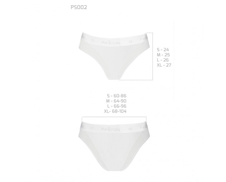 Трусики з прозорою вставкою Passion PS002 PANTIES white, size XL