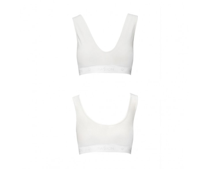 Спортивний топ з еластичної бавовни Passion PS005 TOP white, size M