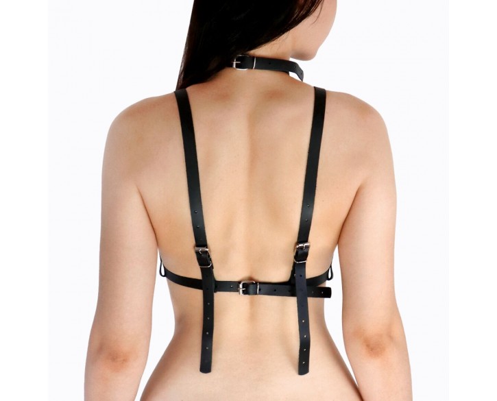 Портупея жіноча Art of Sex - Delaria Leather harness, Чорна XS-M