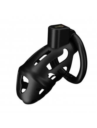 Клітка для пеніса LOCKINK SEVANDA Plastic Penis Chastity Cage, чорна, 3 кільця різних розмірів