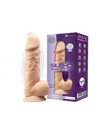 Фалоімітатор з вібрацією SilexD Norman Vibro Flesh (Model 1 size 8,5") + LRS, діаметр 5 см