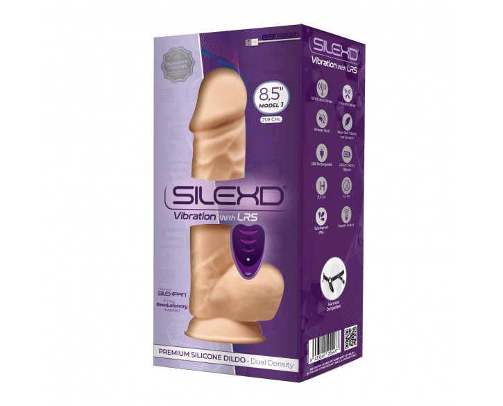 Фалоімітатор з вібрацією SilexD Norman Vibro Flesh (Model 1 size 8,5") + LRS, діаметр 5 см