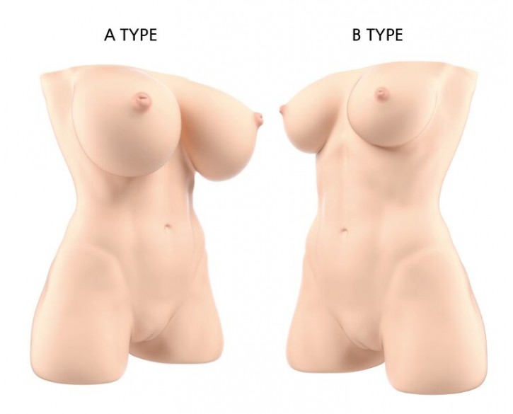 Мастурбатор-торс Naked Factory JESSICA A TYPE, великі груди, дуже реалістичний, наскрізний