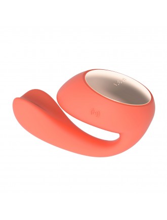 Смарт-вібратор LELO Ida Wave Coral Red, вагінально-кліторальний, технологія WaveMotion, 2 мотори