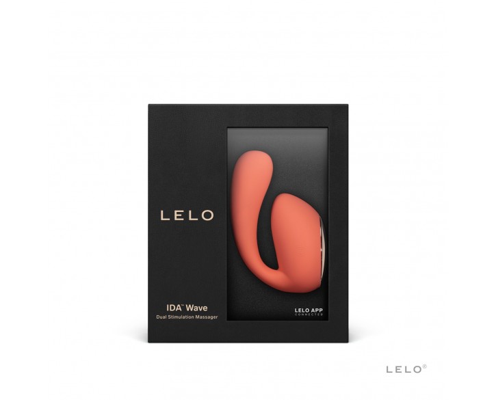 Смарт-вібратор LELO Ida Wave Coral Red, вагінально-кліторальний, технологія WaveMotion, 2 мотори