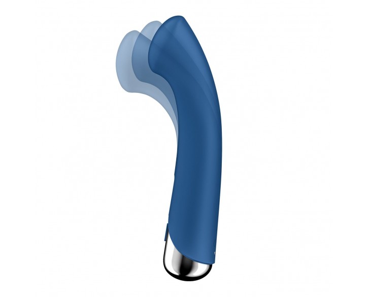 Вібратор з ротацією Satisfyer Spinning G-Spot 1 Blue, плоский майданчик для стимуляції точки G