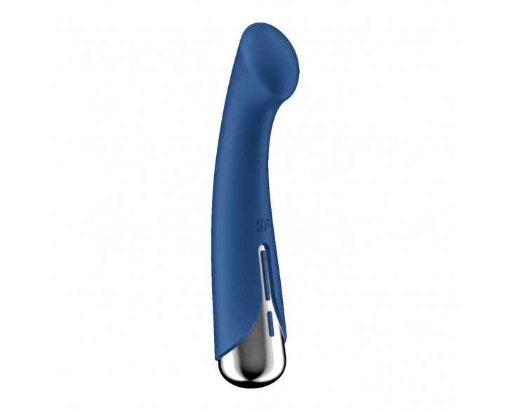 Вібратор з ротацією Satisfyer Spinning G-Spot 1 Blue, плоский майданчик для стимуляції точки G