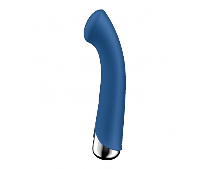 Вібратор з ротацією Satisfyer Spinning G-Spot 1 Blue, плоский майданчик для стимуляції точки G