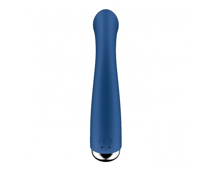 Вібратор з ротацією Satisfyer Spinning G-Spot 1 Blue, плоский майданчик для стимуляції точки G