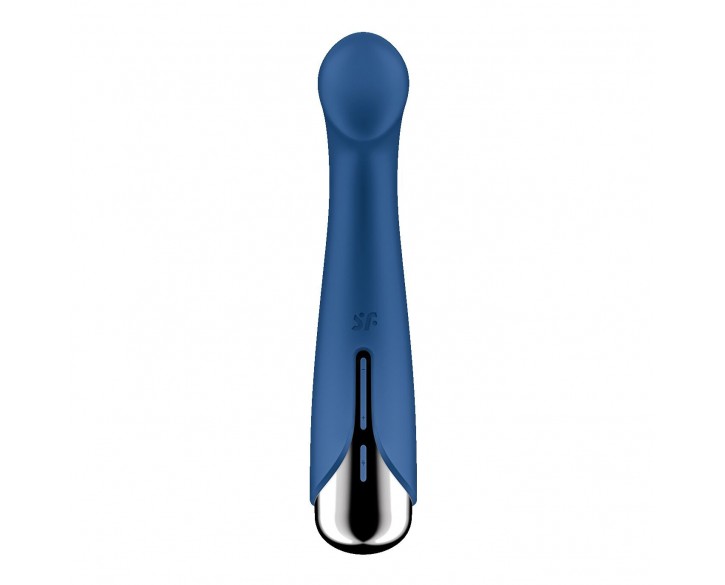 Вібратор з ротацією Satisfyer Spinning G-Spot 1 Blue, плоский майданчик для стимуляції точки G