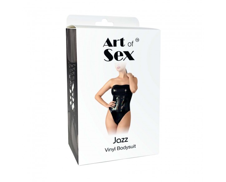 Лаковане боді Art of Sex - Jazz, колір червоний, розмір L
