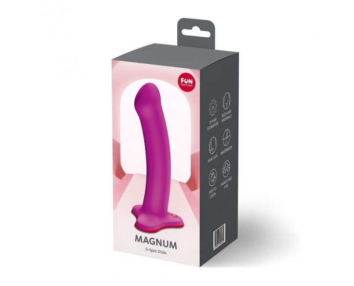 Фалоімітатор Fun Factory MAGNUM Blackberry, дуже гнучкий, довжина 18,3 см, діаметр 3,7 см