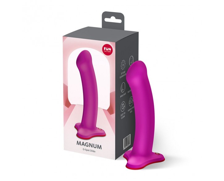 Фалоімітатор Fun Factory MAGNUM Blackberry, дуже гнучкий, довжина 18,3 см, діаметр 3,7 см