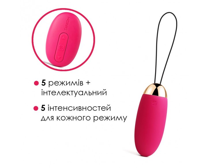 Віброяйце з пультом керування Svakom Elva Plum Red