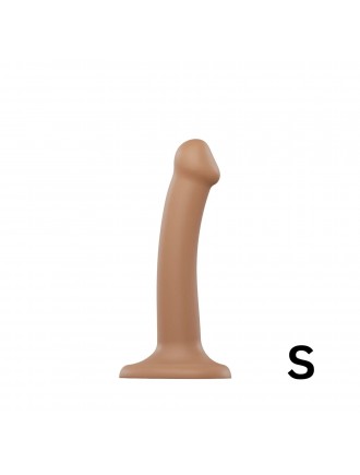 Насадка для страпона Strap-On-Me Dual Density Dildo Caramel S, діаметр 2,7 см, двошарова, гнучка