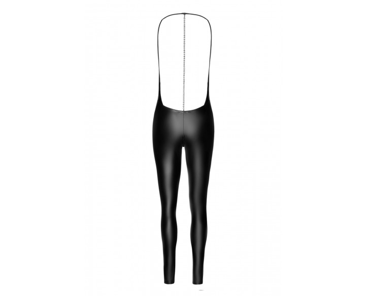 Комбінезон Noir Handmade F306 Mirage catsuit with jewelry rhinestone chain adorning the back - XL