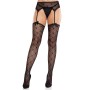 Колготки-панчохи Leg Avenue Heart Garterbelt Stockings One Size Black