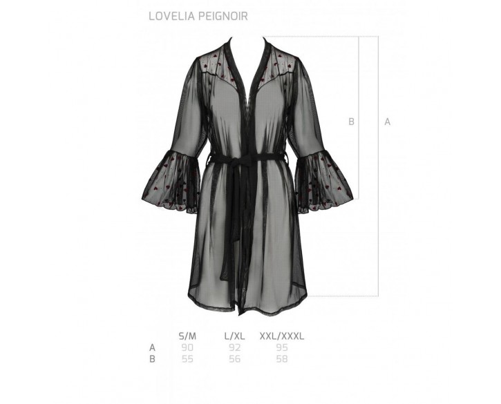 Повітряний пеньюар LOVELIA PEIGNOIR black S/M - Passion